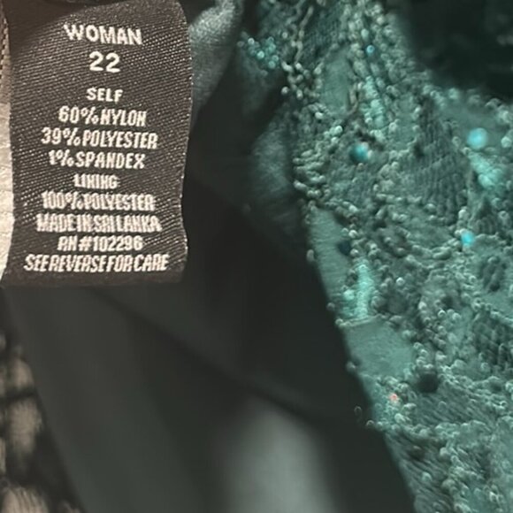 Dressbarn Green Sequin Cowl Neck Midi Dress Plus Size 22 NWT - Picture 12 of 14